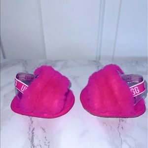 UGG Fluff Yeah Slide And Lovey- Baby UGG Fur slippers